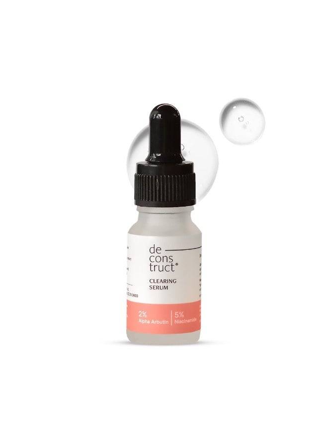 Deconstruct 5% Niacinamide Face Serum | + 2% Alpha Arbutin Face Serum | Clearing Serum for Pigmentation, Acne Marks, Dark Spots, Tanning | For Oily & Sensitive Skin | 10 ml - Image 1